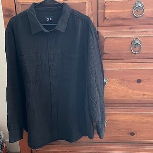 GAP Classic Black Long Sleeve Shirt Size XL NWT